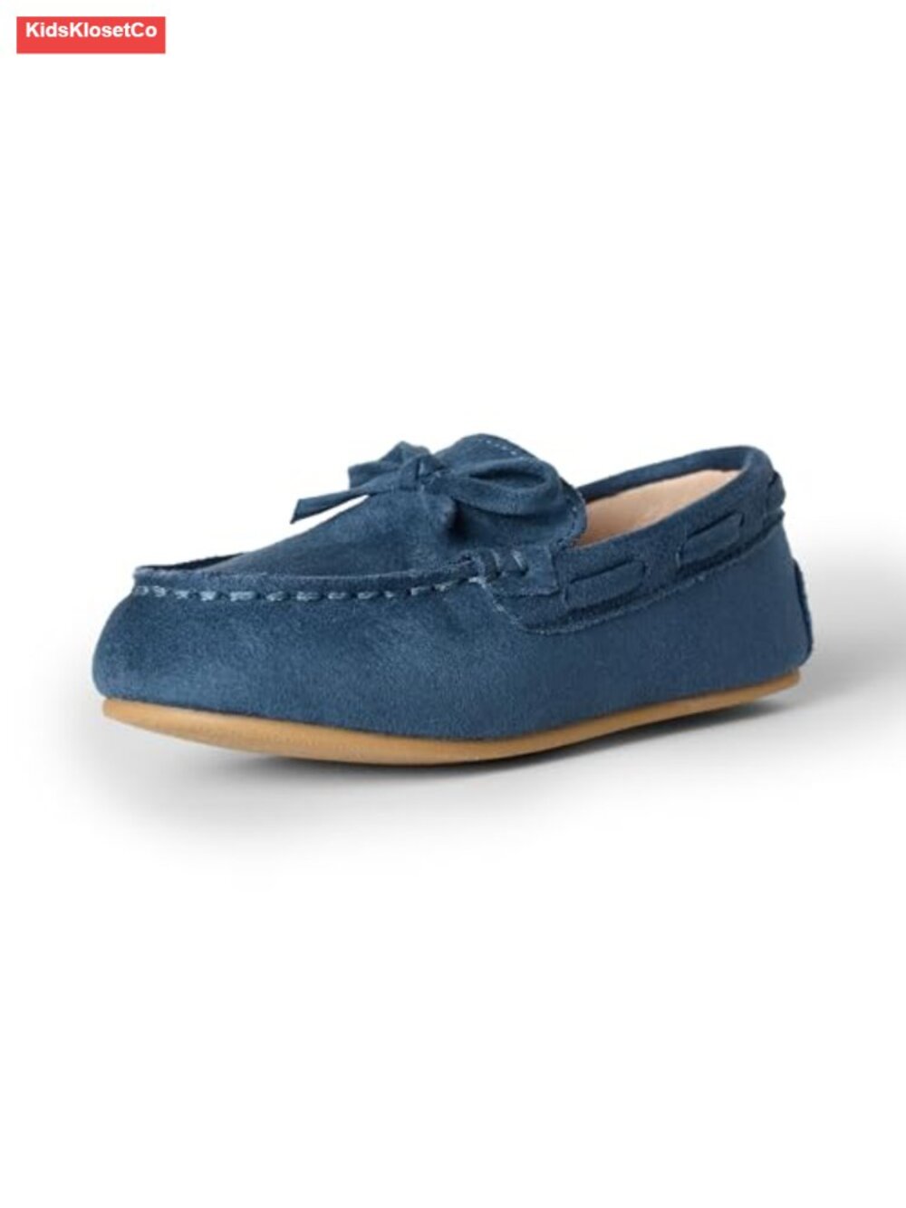 Toddler Girls Faux Suede Loafers Bow Memory Foam Slip-On Flats
